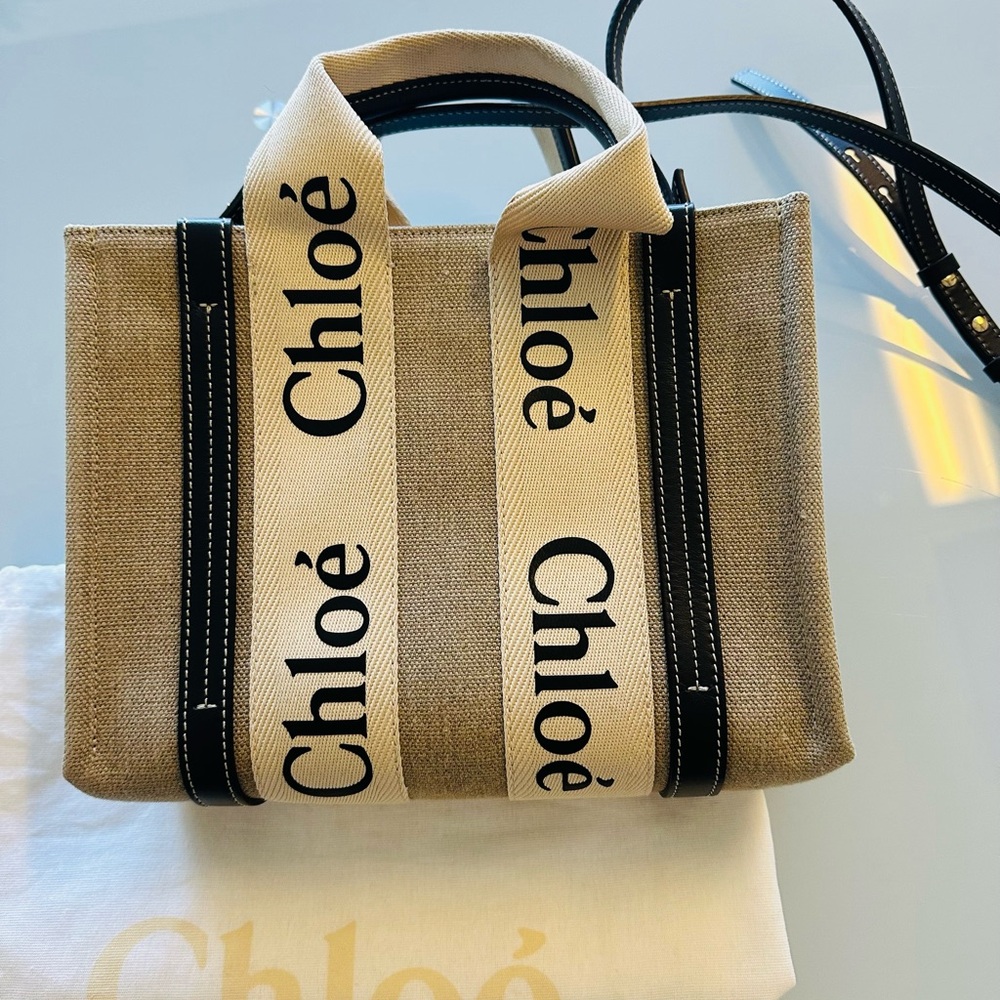 Tan Canvas Woody Tote Bag
